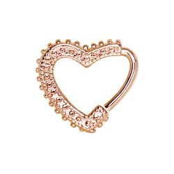 Piercing hjärta till daith roséguldpläterad
