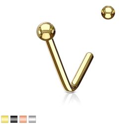 Böjd näspiercing med IP plätering