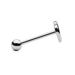 Tungpiercing med stål hjärta