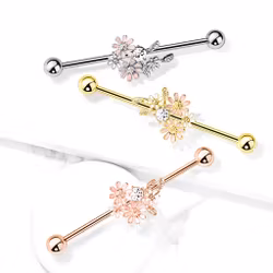 Industrial barbell med blombukett