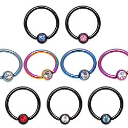 CBR ring med PVD plätering och ädelsten