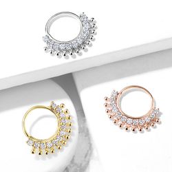 Piercingring med boll mönster