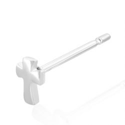 Rak näspiercing med kors