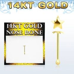 Näspiercing med stjärna i guld