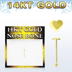 Näspiercing med rak nässtav i guld