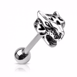 Tungpiercing med jaguar