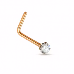 Näspiercing med 2mm ädelsten
