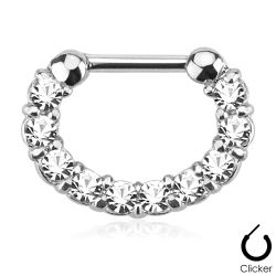 Septum clicker med ädelstenar