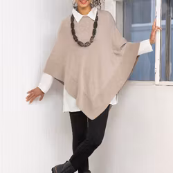 stickad poncho från boheme