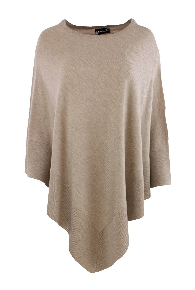 stickad poncho från boheme