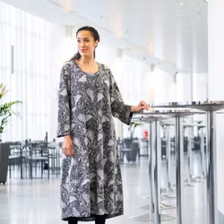 svartvit klänning aino