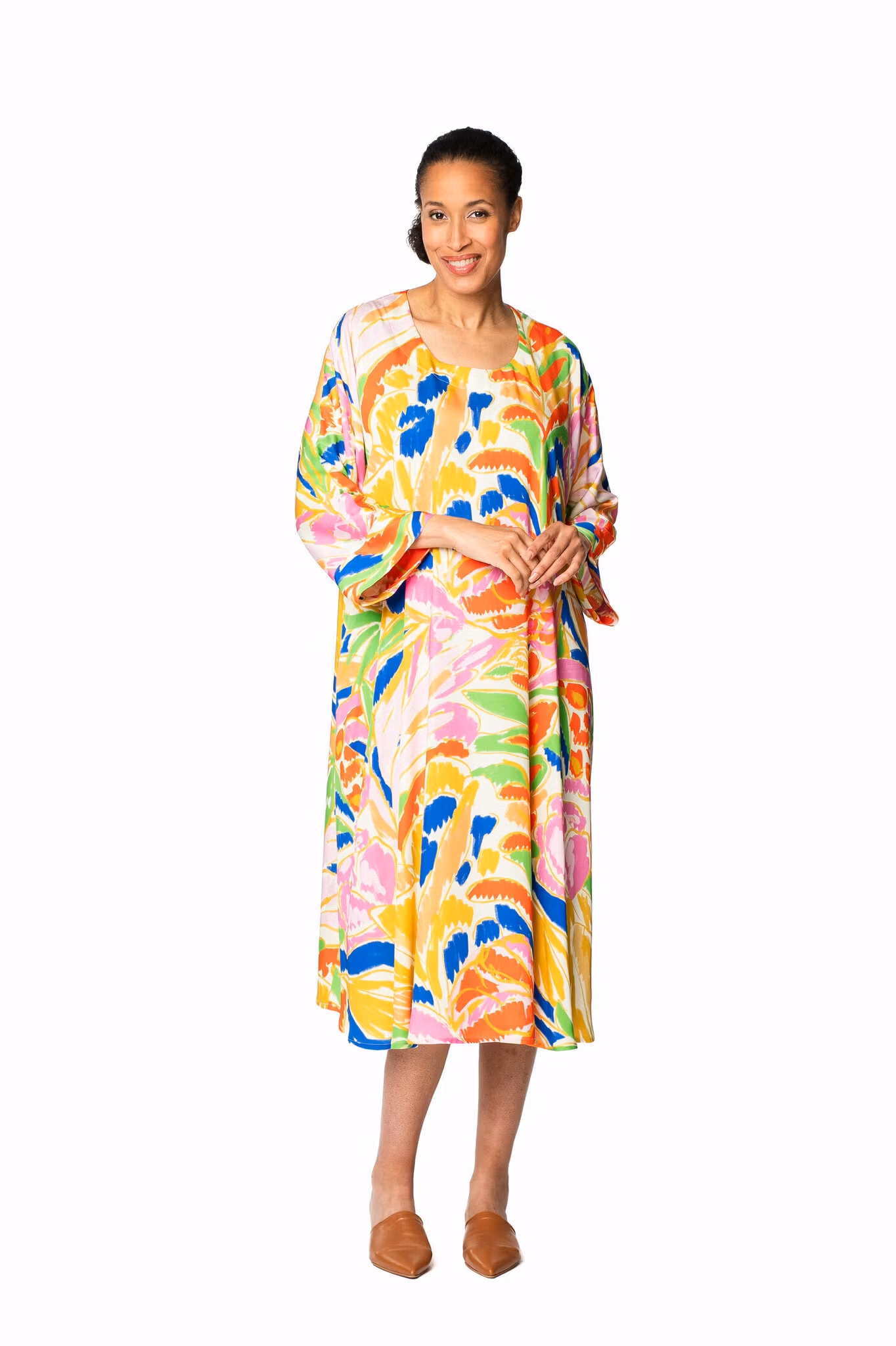 noriko färgglad klänning från aino