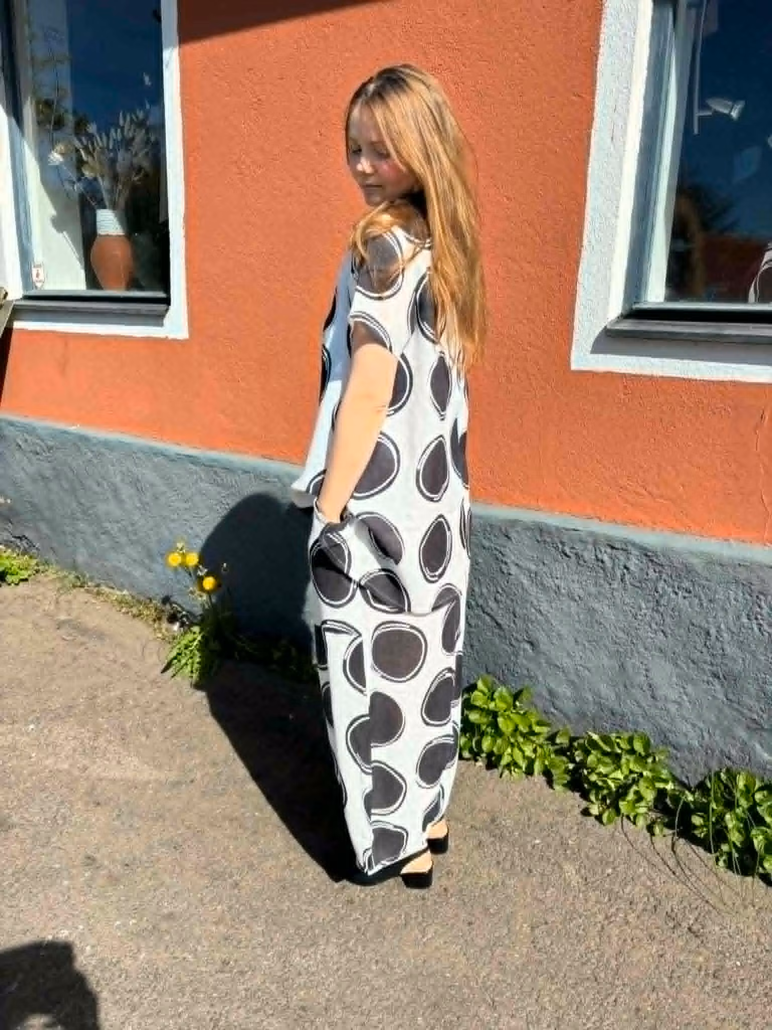 Heidi med pricken tunika i lin