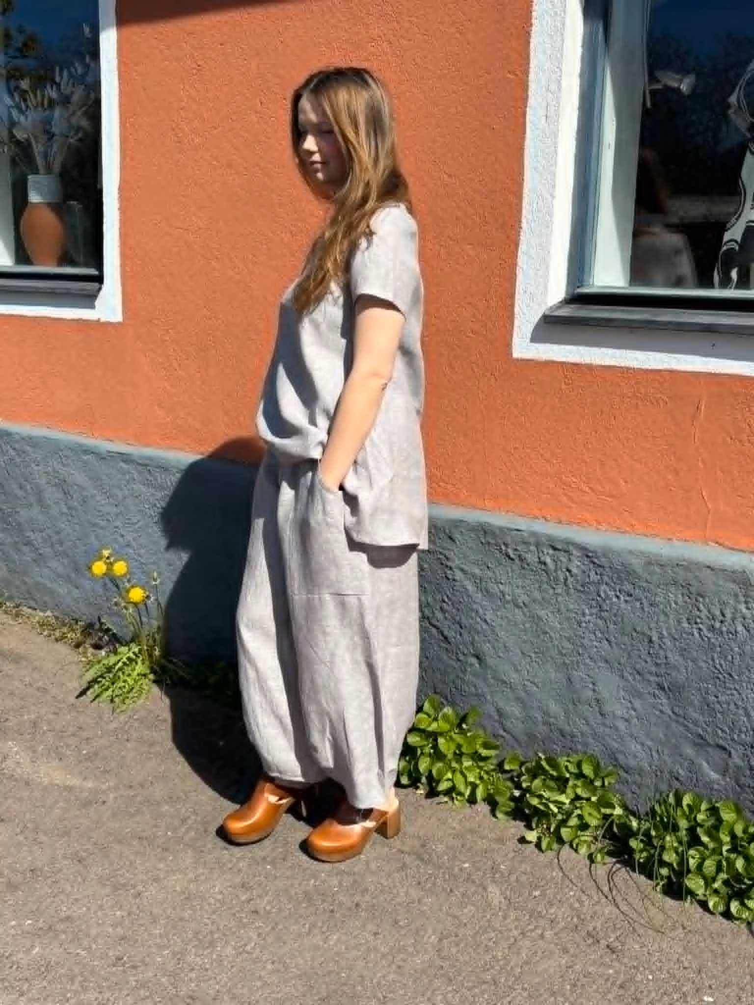 Heidi tunika linnefärgad