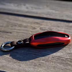 Nyckelhållare - aluminium - röd Tesla Model S/3/Y