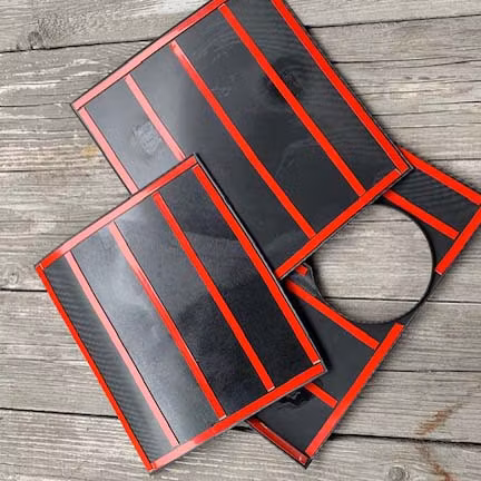 Paneler t centerkonsollen matt carbon fiber - Tesla Model 3