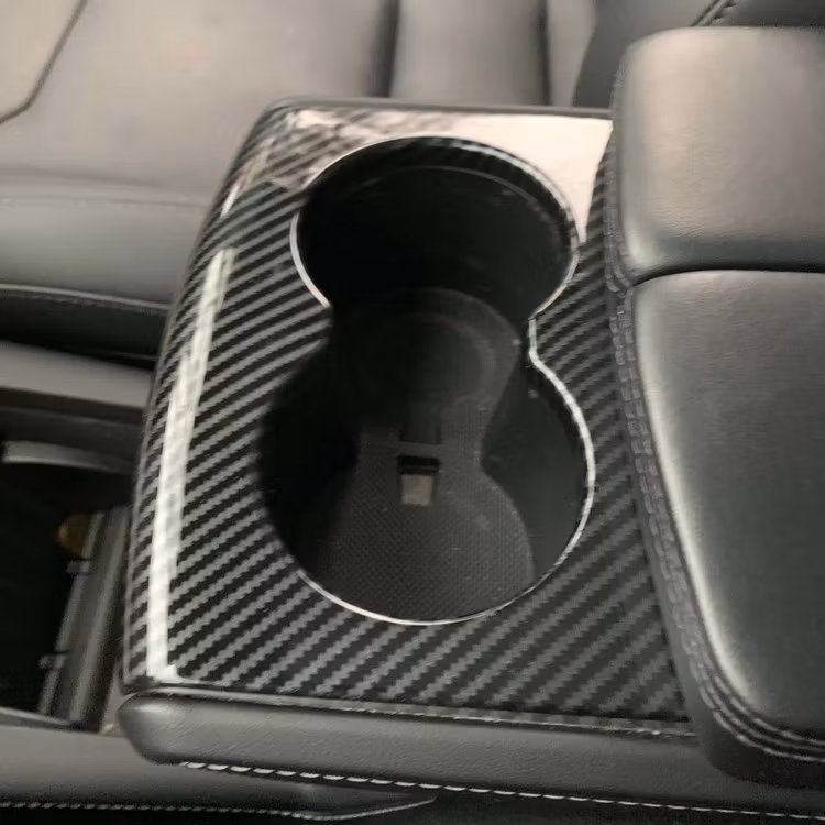 Panel cup holder carbon fiber glossy - Tesla Model S / X