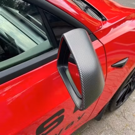 Kåpor till backspeglarna, matt carbon fiber - Tesla Model 3