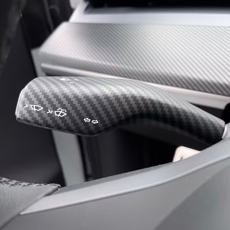 Panels t steering wheel levers matte carbon fiber - Tesla Model Y