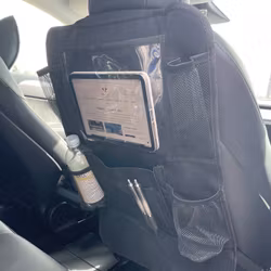 Förvaringsficka t baksidan av framsätena, svart