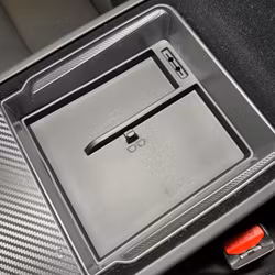 Förvaring armstödet, ABS + silikoninsats, svart - Tesla Model 3 Highland/Model Y Juniper LR, P, Standard