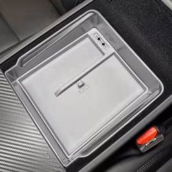 Förvaring armstödet, ABS + silikoninsats, grå - Tesla Model 3 Highland/Model Y Juniper LR, P, Standard