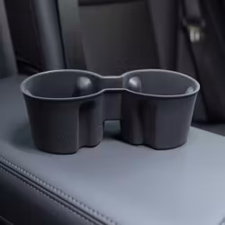 Mugghållare i silikon, svart, armstödet bak - Tesla Model 3 Highland