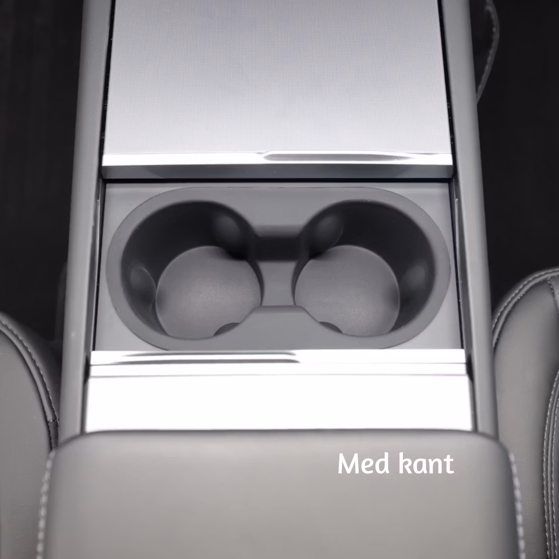 Insats i silikon med kant till mugghållaren i Tesla Model Y Juniper