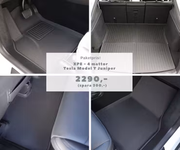 Paket: 4 st XPE-mattor - Tesla Model Y Juniper