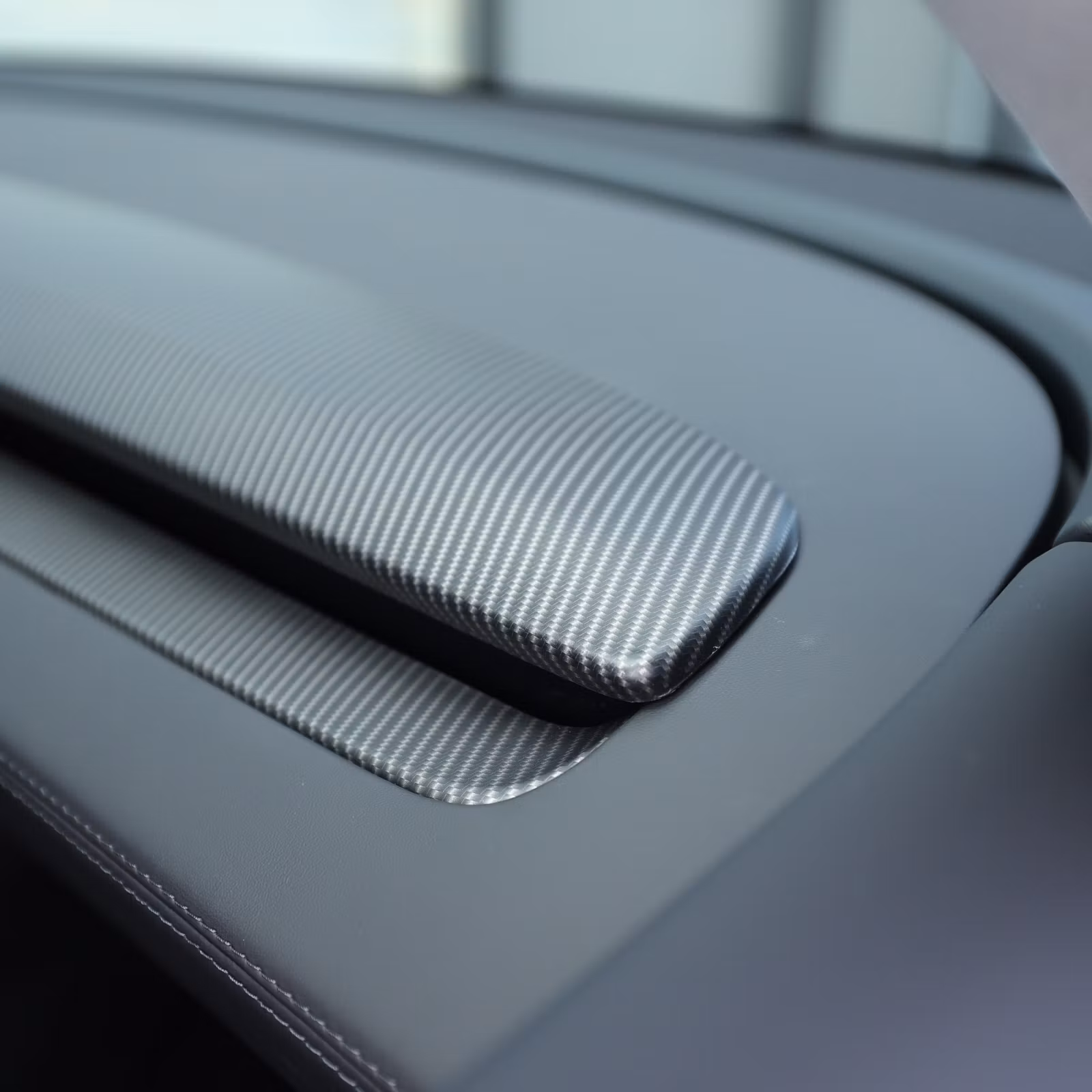 Paneler t instrumentbrädan, matt carbon fiber - Tesla Model Juniper