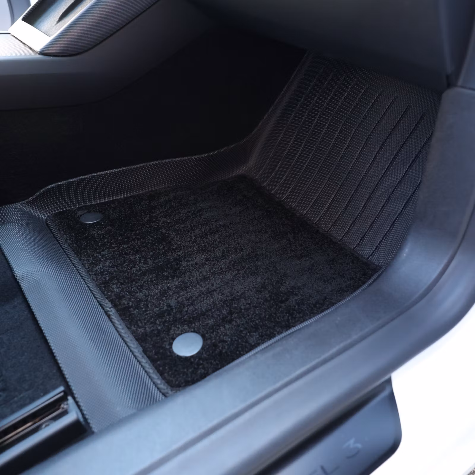 Interiörmattor TPE Nano med tygmatta - Tesla Model 3 2017-23/Highland