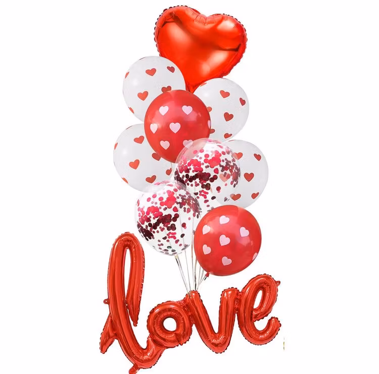 Alla hjärtansdag ballongbukett 19-pack