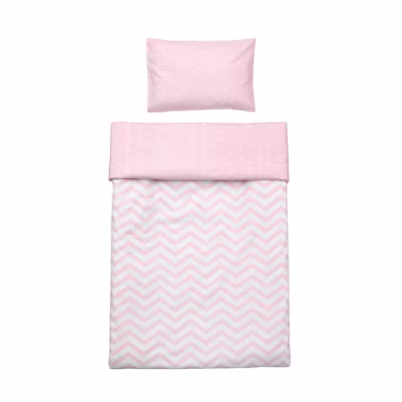 Bäddset spjälsäng rosa 100x130
