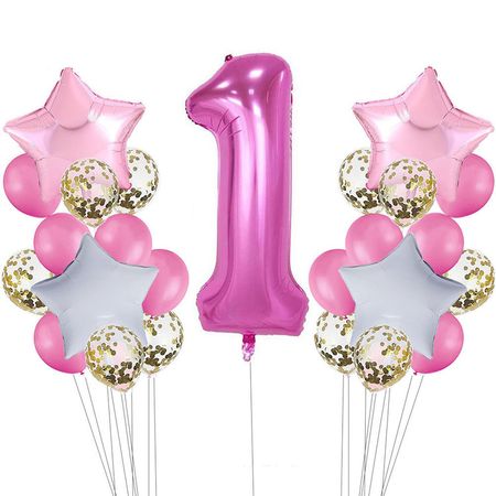 Ballonger 1 år - Rosa