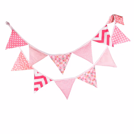 Flaggor vimpelslinga rosa