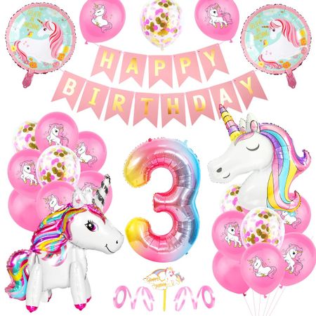 Unicorntema - 3 år - Ballonger kit