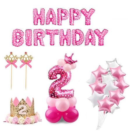 Ballonger 2 år Kalaskit - Rosa