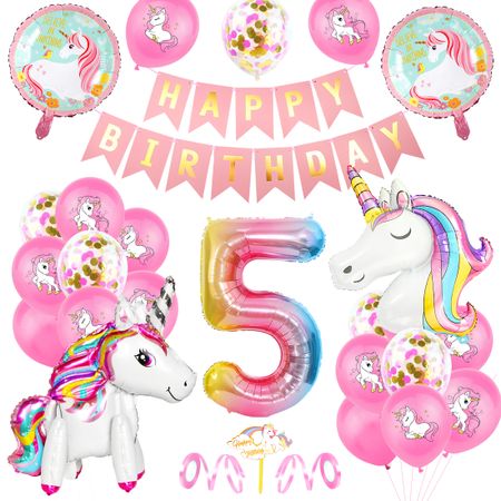 Unicorntema - 5 år - Ballonger kit