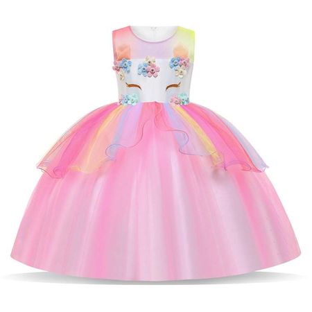 Unicorn Klänning Rosa