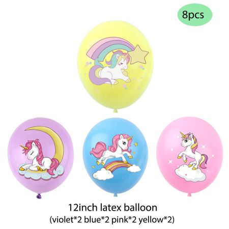 Unicorn ballonger 8st
