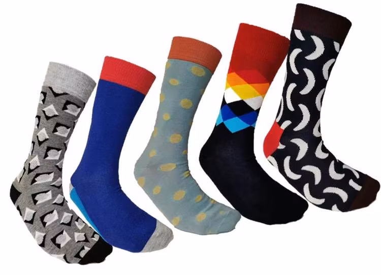 Färgglada Strumpor 10 Par  Storlek 40-45