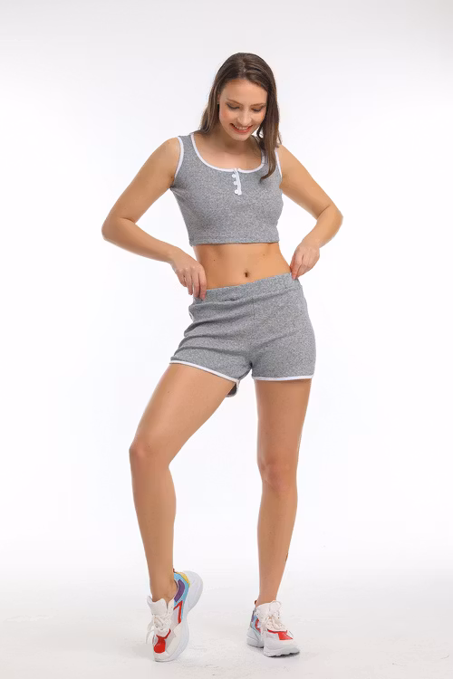 Crop top och shorts set