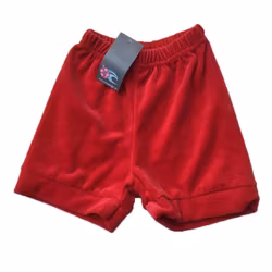 Röda velourshorts stl 62, 80
