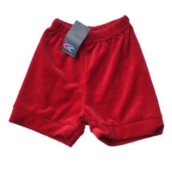 Röda velourshorts stl 62, 80