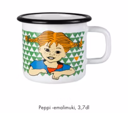 Emaljmugg Pippi Långstrump 3,7 dl
