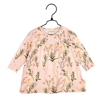Rosa klänning blommor stl 74