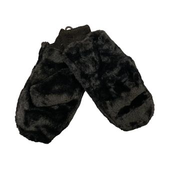Svarta fluffiga vantar stl S/M-L/XL