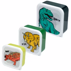 3-pack matlådor dinosaurier