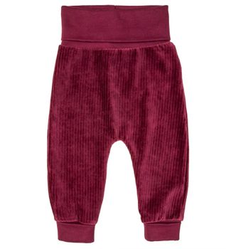 Vinröda velourbyxor