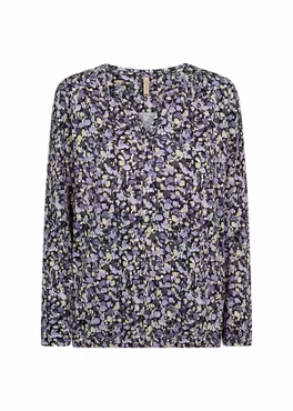 Lilablommig blus Stl S, XXL